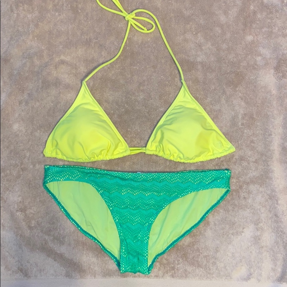 Neon yellow & green bikini